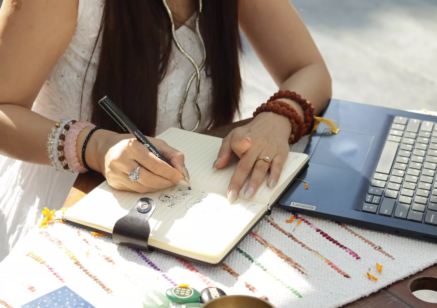 Pracchi taking sesion with client